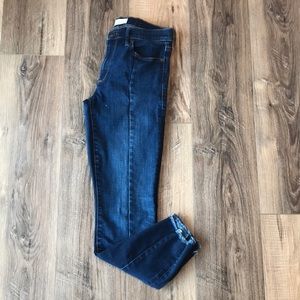 Gap True Skinny Ankle Jeans with Raw Hem